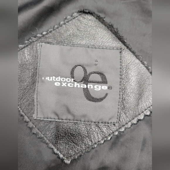 Outdoor Exchange Women's Black Leather Jacket | Size Medium - Picture 4 of 5